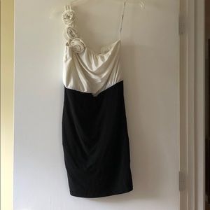 White & black dress